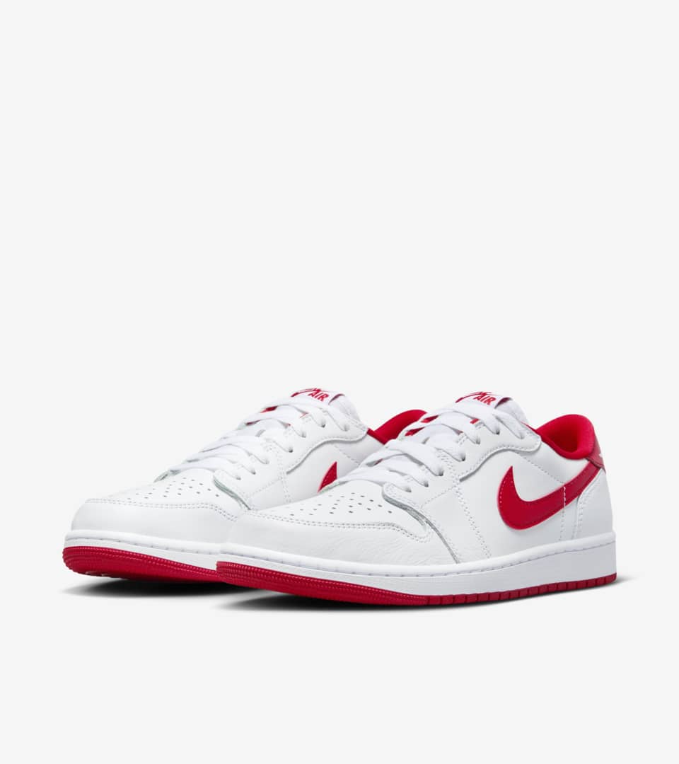 red and white jordans for men